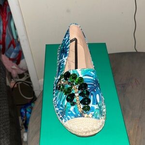 Brand new Lauren Lorraine Blue and Green Espadrilles